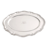 Large oval silver platter 800/1000 – 1.8 kg – Early 20th century