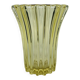 Art Deco vase by Pierre D'Avesn, yellow glass.