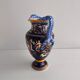 Vase balustre à anses faïence de Gien - Renaissance Bleu - H 28,5 cm
