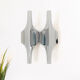 Pair of double wall lamps by Wihelm Braun Feldweg for Doria Leuchten, 1970