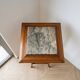 Side table with marble top.