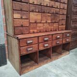 Large Wooden Apothecary Cabinet | Industrial Workshop Drawer Unit (1924)