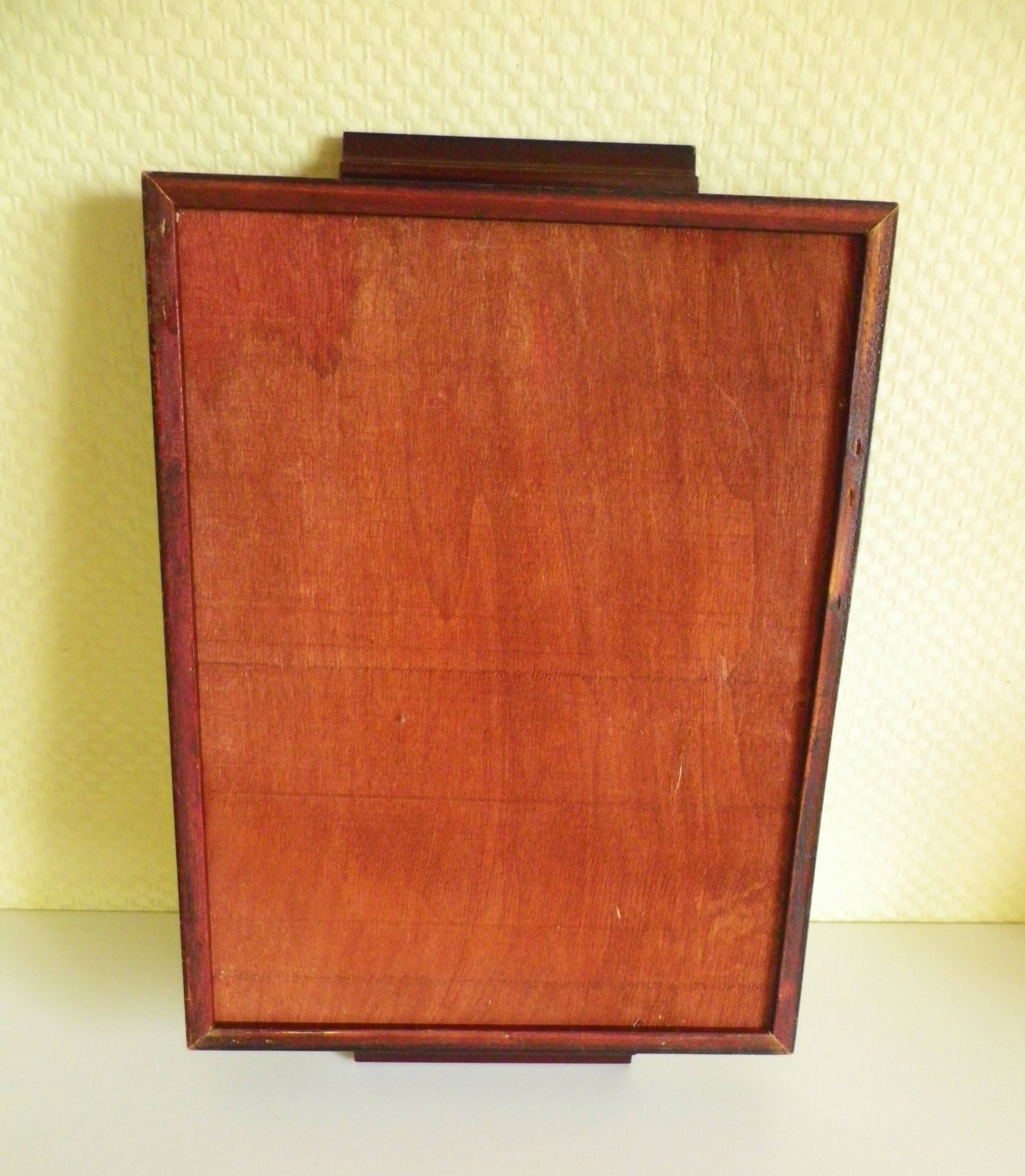 Serving tray with mirror