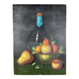 Table painting fruit basket with pears