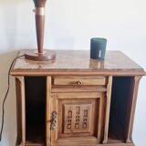 Art Deco style articulated lamp - Wood and brass - 1930s period