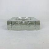 Brutalist glass ashtray from the 70s