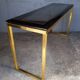 Designer console in gilded brass and glass, 1970s