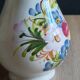 Vintage Ceramic Jug Hand-Painted Multicoloured Floral Decor, Ewer