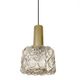Vintage Pendant Lamp Limburg, Brass & Glass, 70s