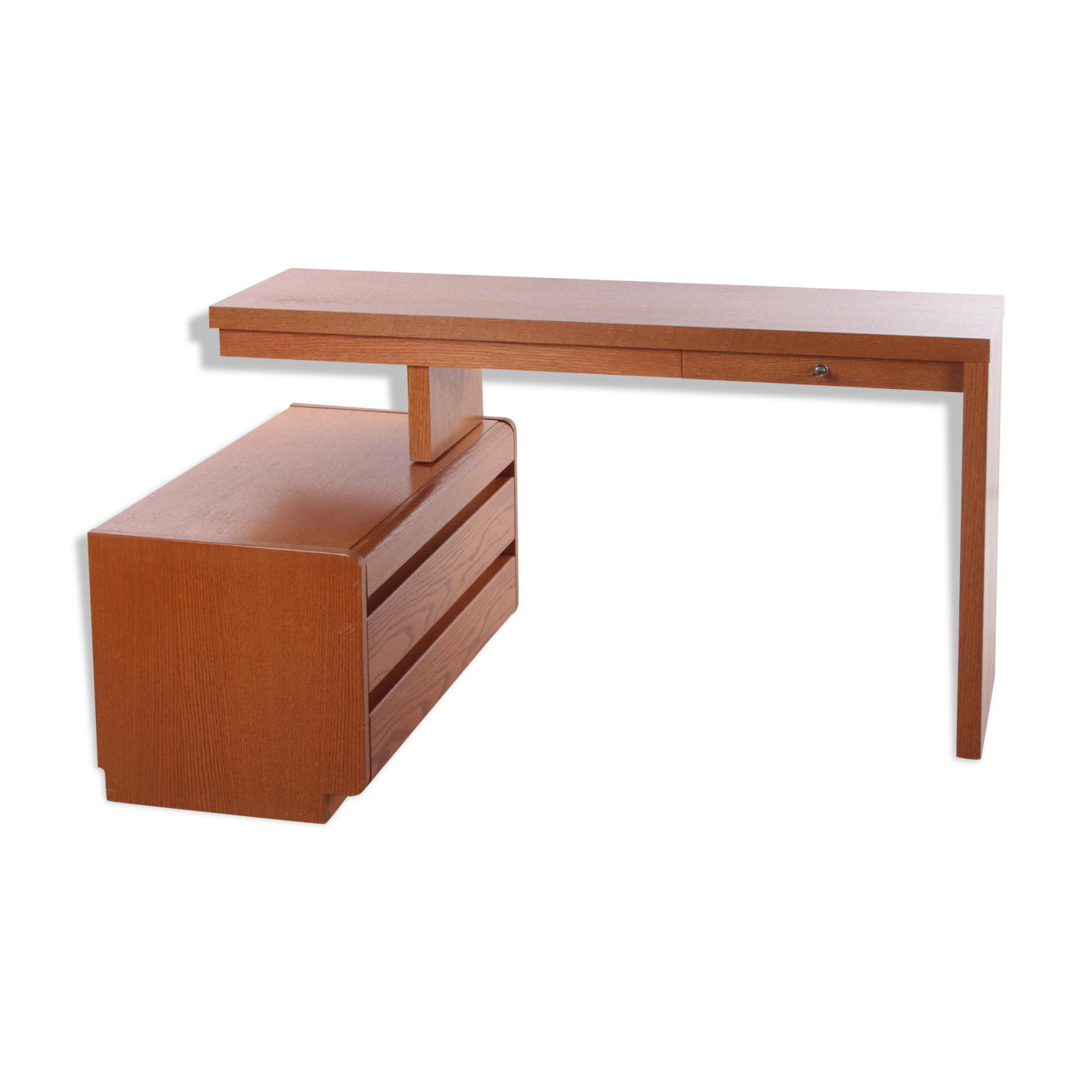 Bureau réglable en bois clair Moser