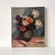 Nature morte à l'huile sur toile "le bouquet de roses" 1930, tableau ancien