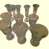 Set of 40 La Rochère Amitier crystal glasses from the 19th century + 8 replacements