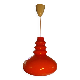 1970 suspension lamp in orange opaline