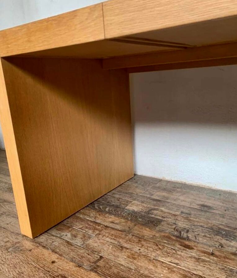 Vintage Modernist design desk with 3 drawers in Light Oak