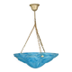 Suspension in blue glass paste signed Degué / art deco style