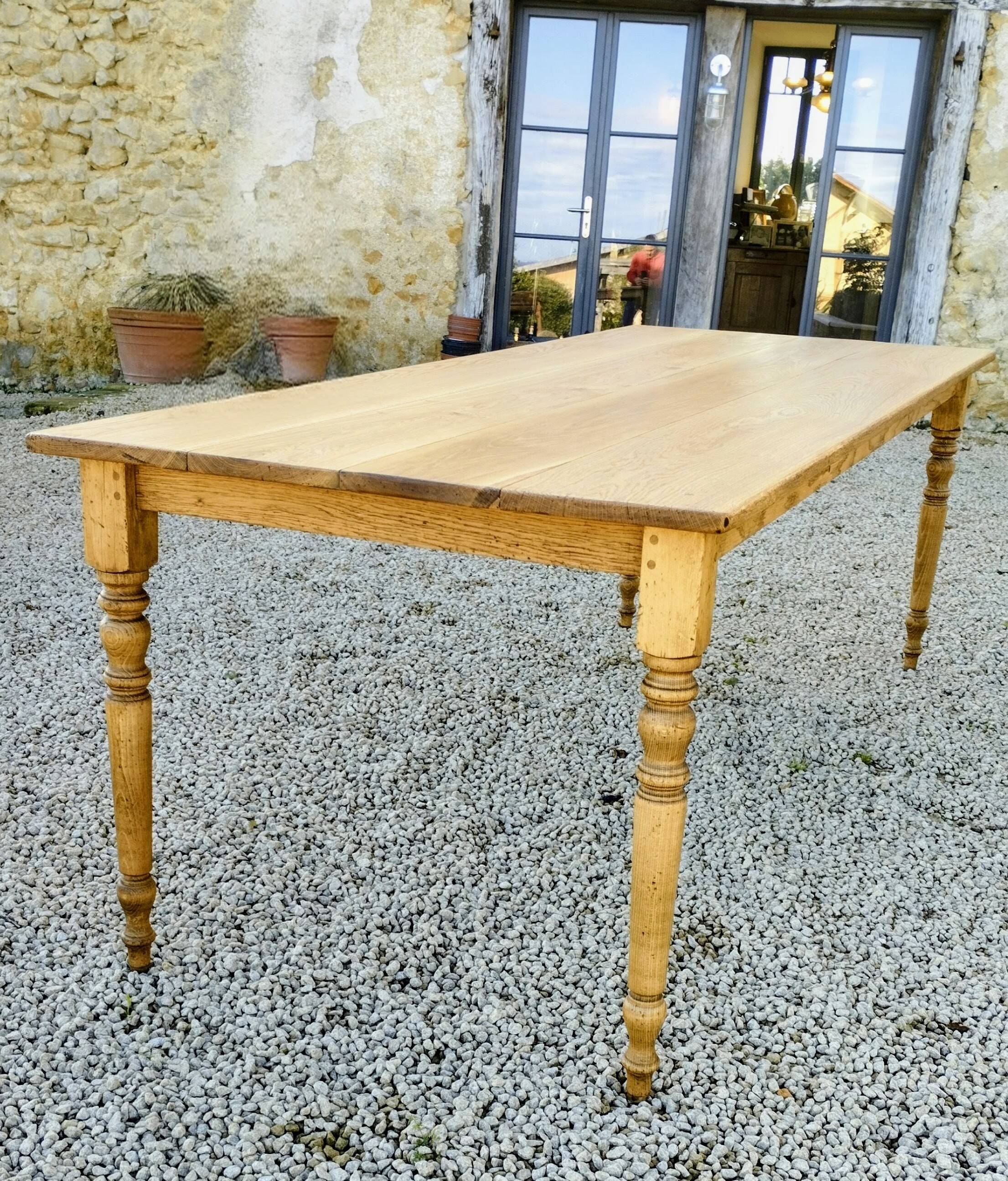 Solid oak farmhouse table