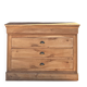 Antique chest of drawers with 4 drawers in raw solid wood.