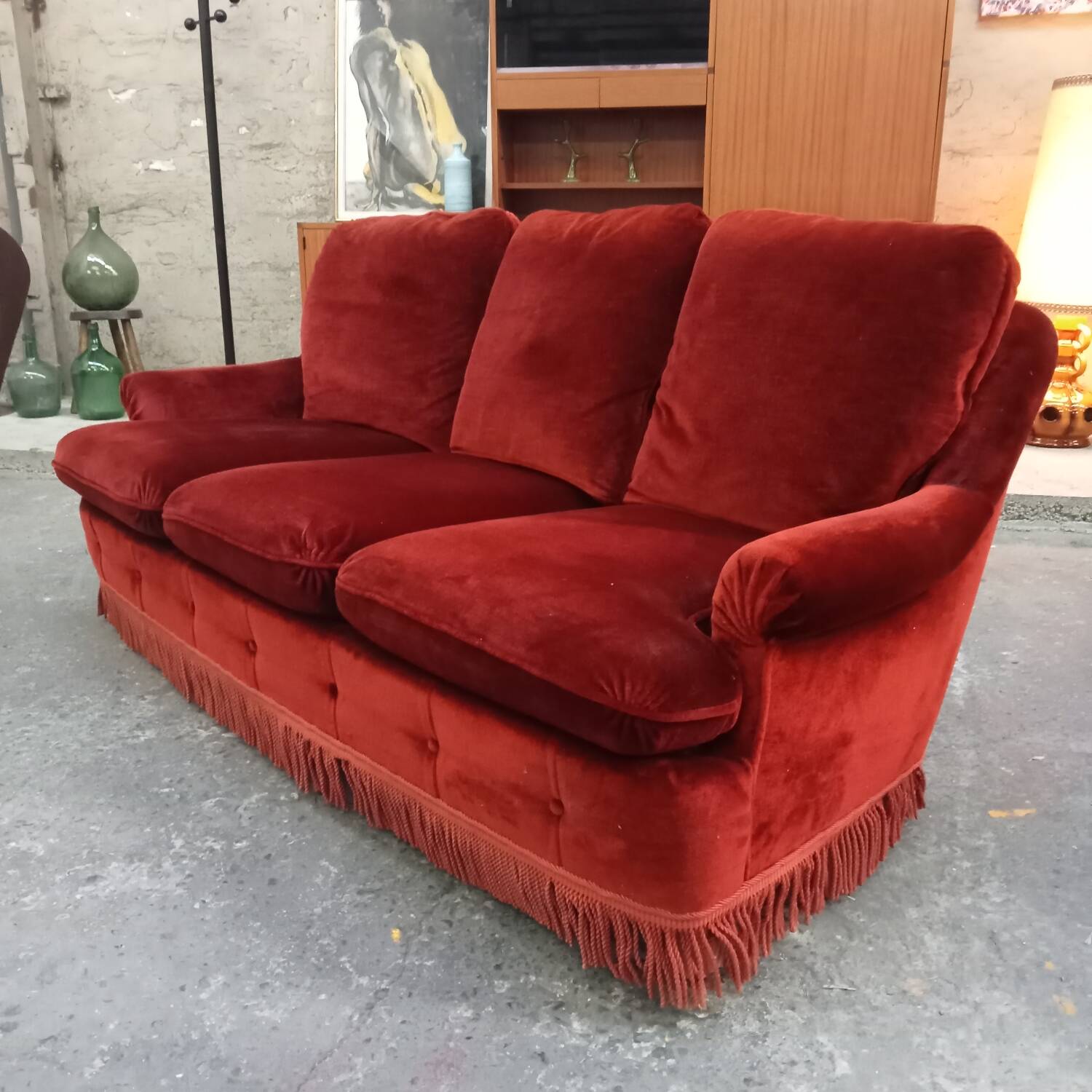 Jacques Coulon velvet sofa