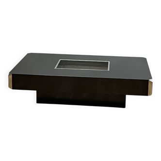 Alveo black coffee table by Willy Rizzo