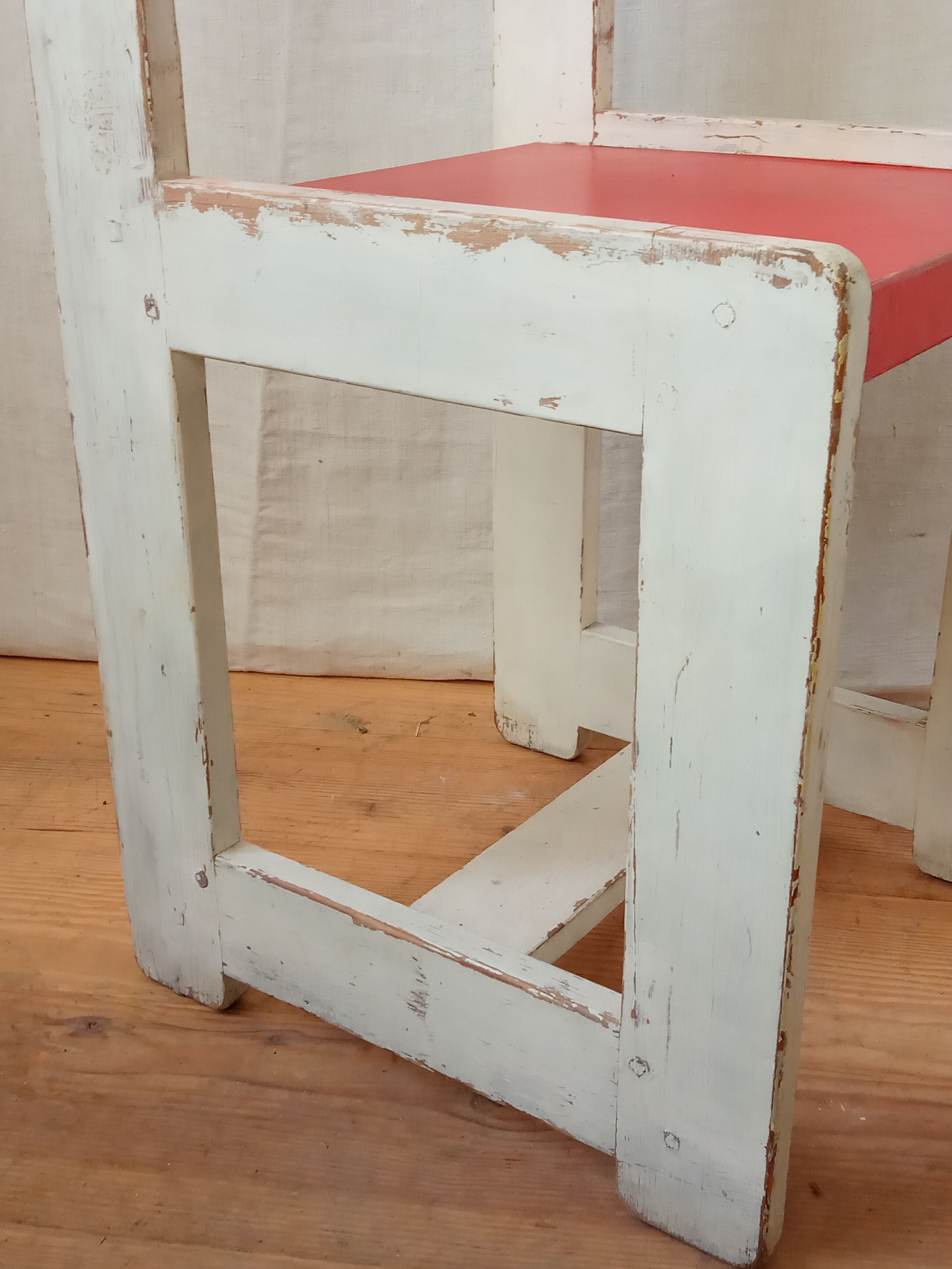 Painted wooden Bauhaus chair