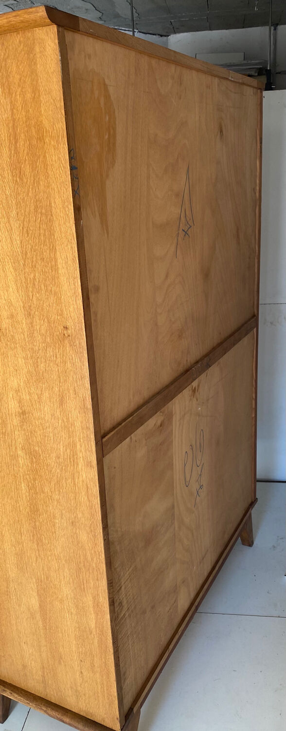 Vintage cupboard with compass feet