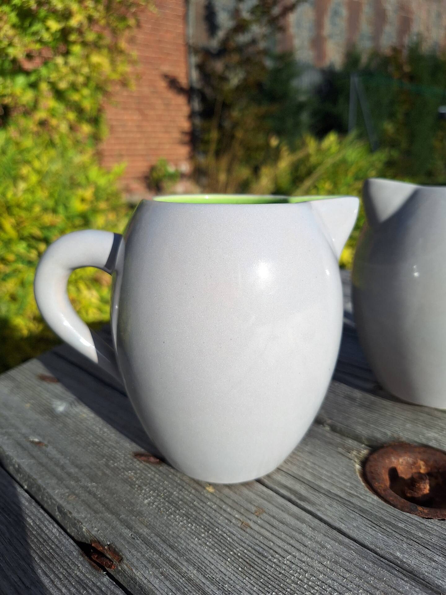 Pair of ceramic jugs Keramos Sèvres
