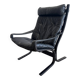 Vintage "Siesta" armchair by Ingmar Relling from 1965 in black leather.