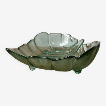 Tinted glass “leaf” dish