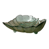 Tinted glass “leaf” dish