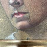 Painting early 20th century "The Woman in the Blue Turban"