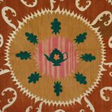 Vintage Turkish hand-knotted rug 130x136 cm