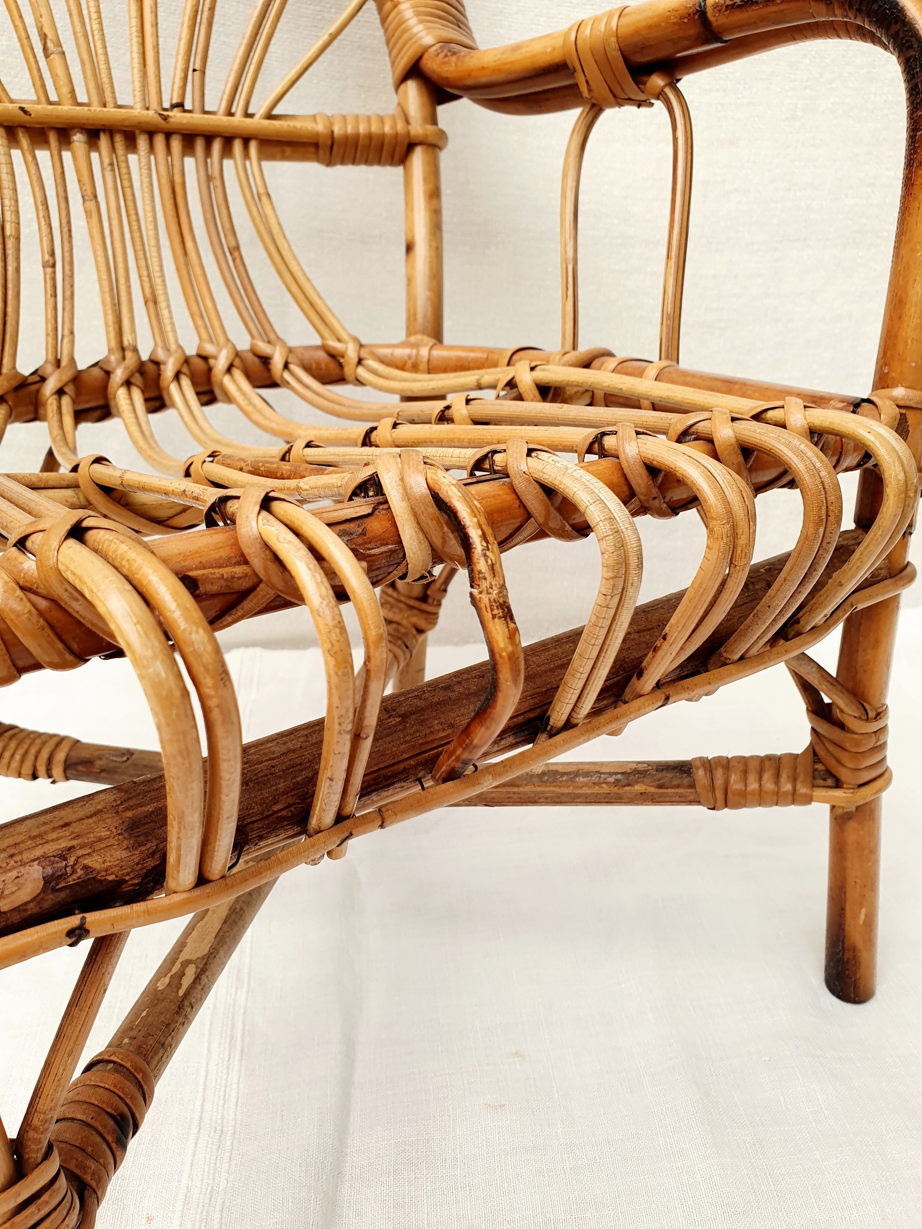 Children's rattan armchair