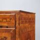 Pair of antique neoclassical walnut commodes from the 18th century.