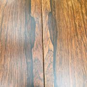 Scandinavian dining table in Rio rosewood.
