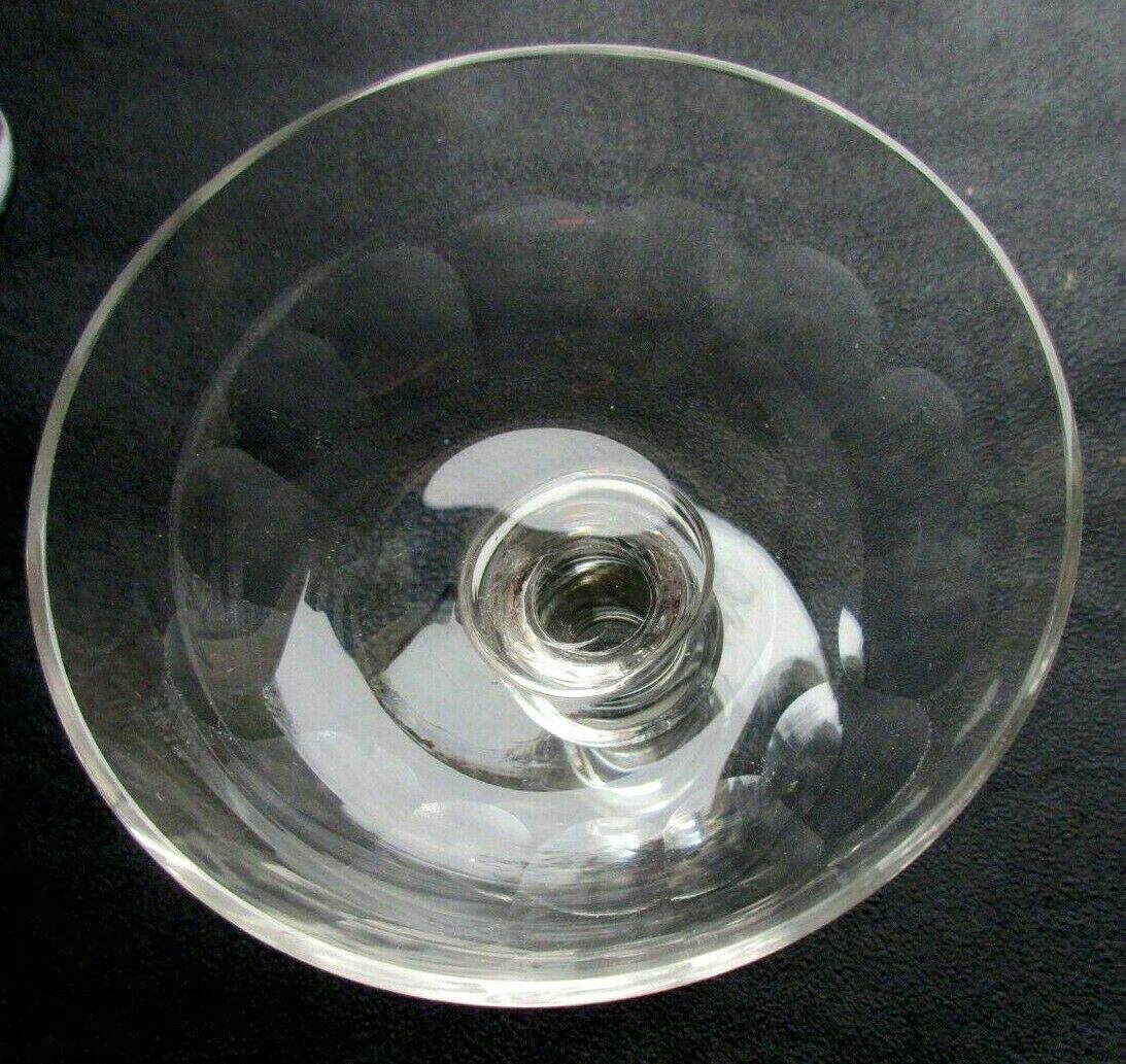 6 baccarat art nouveau champagne glasses colourless crystal trimmed, baluster foot