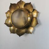 Brass flower ceiling or wall light