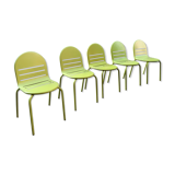 Set de 5 chaises métal design
