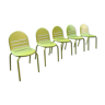 Set de 5 chaises métal design