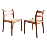 Chaises danoises modèle 84 par Niels O. Møller en teck