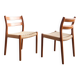 Chaises danoises modèle 84 par Niels O. Møller en teck.