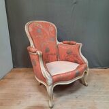 Bergere upholstered in Louis XV style