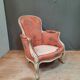 Bergere upholstered in Louis XV style