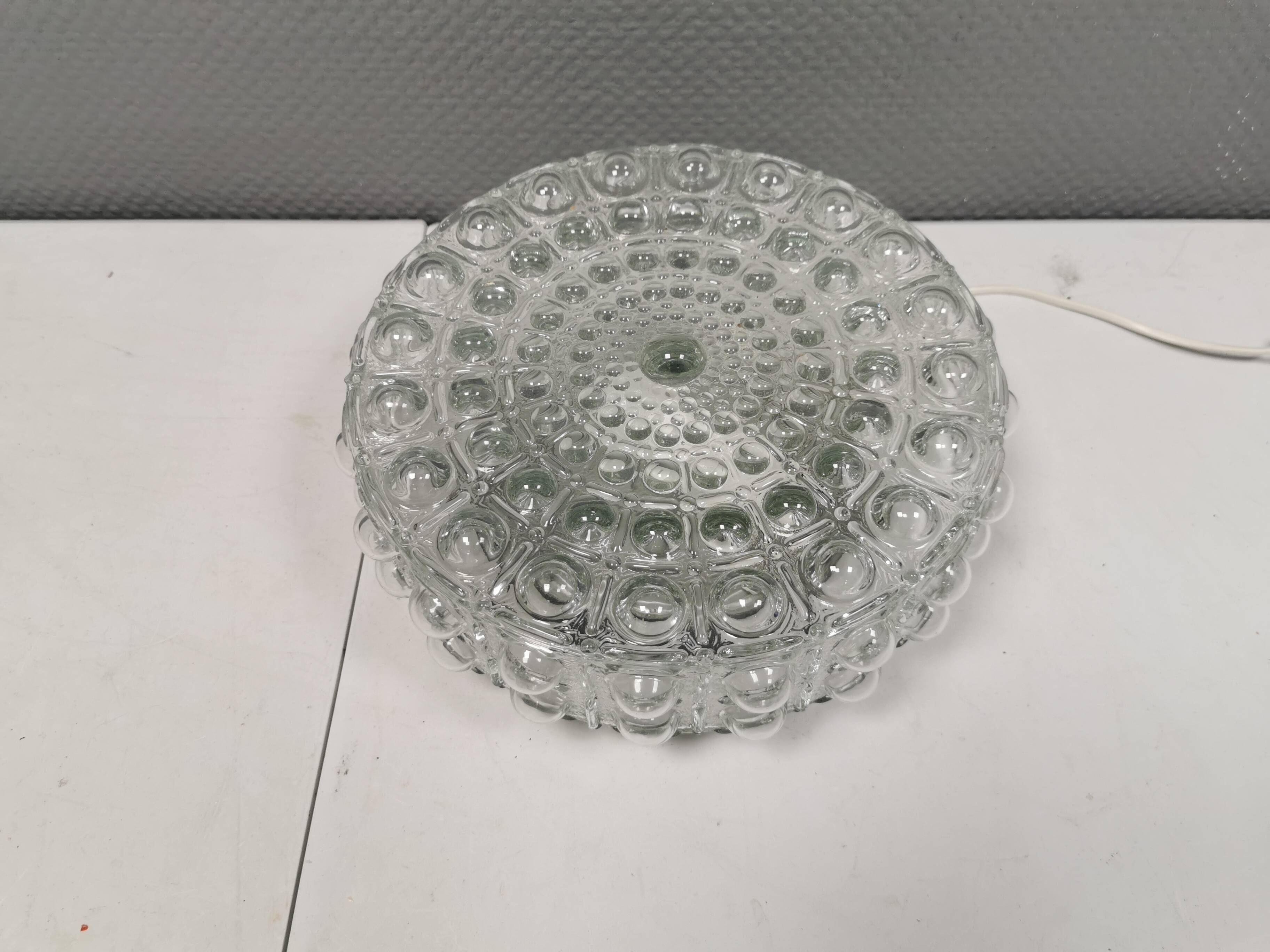 Large ceiling lamp in bubble glass by Nordisk Solar Denmark 1970-80s
