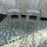 Pair of gray bedside tables
