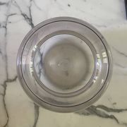 Round vase in Greco-Roman style in smoked glass