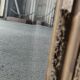 Old beveled mirror, faded castle decoration