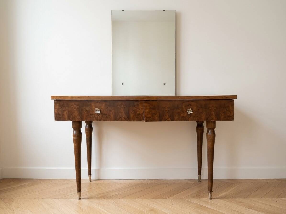 Vintage 1950s hairdresser in formica and wood.