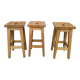 3 brutalist bar stools 60s