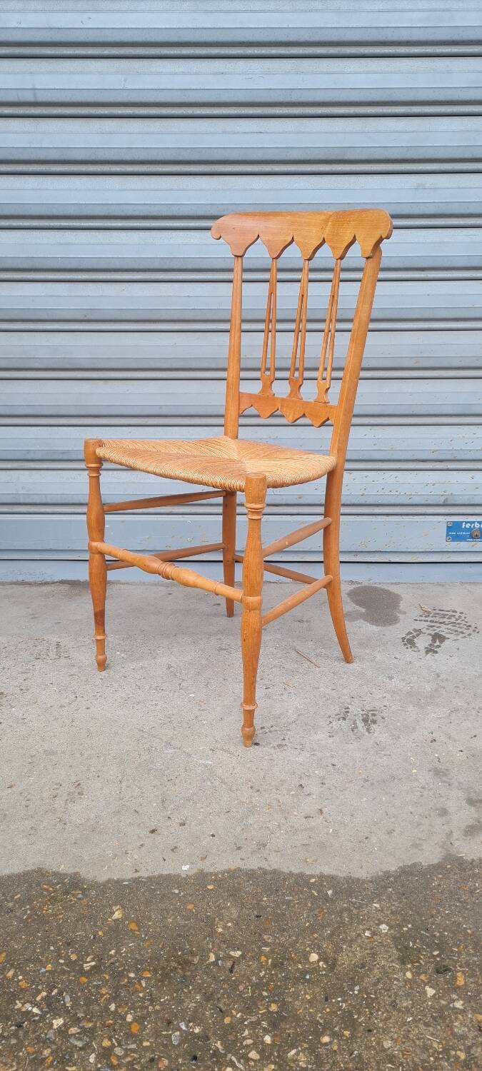 Chiavarine chair in wood and straw