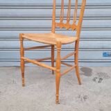 Chiavarine chair in wood and straw